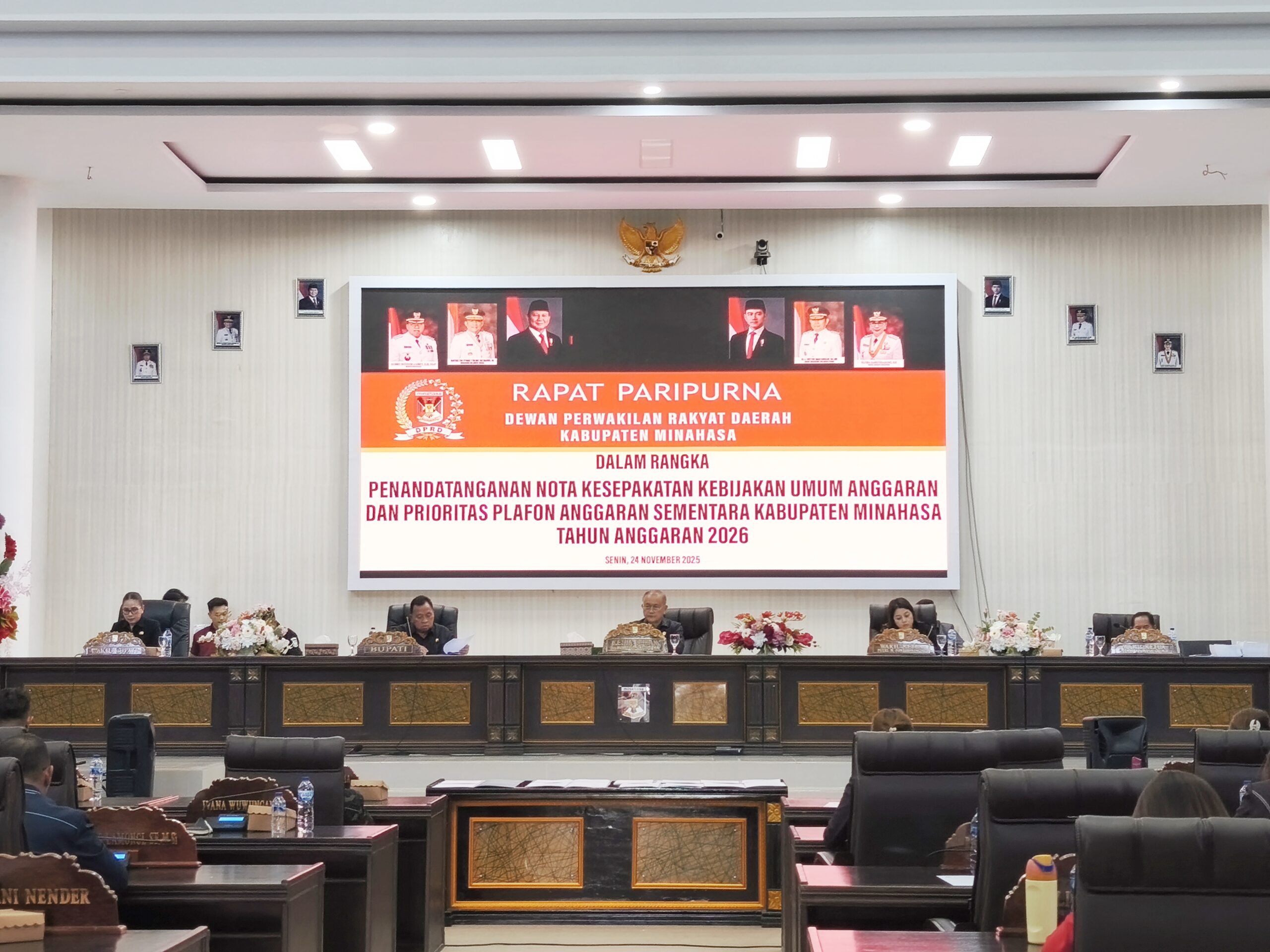 DPRD dan Pemkab Minahasa Tandatangani KUA–PPAS 2026 dalam Rapat Paripurna